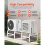 VEVOR Klimaanlage Bodenständer, vibrationshemmender Mini-Split-Ständer für kanallose Klimaanlagen-Wärmepumpen mit 9000–60000 BTU, AC-Basishalterung für Bodenmontage mit max. 350 kg Tragkraft