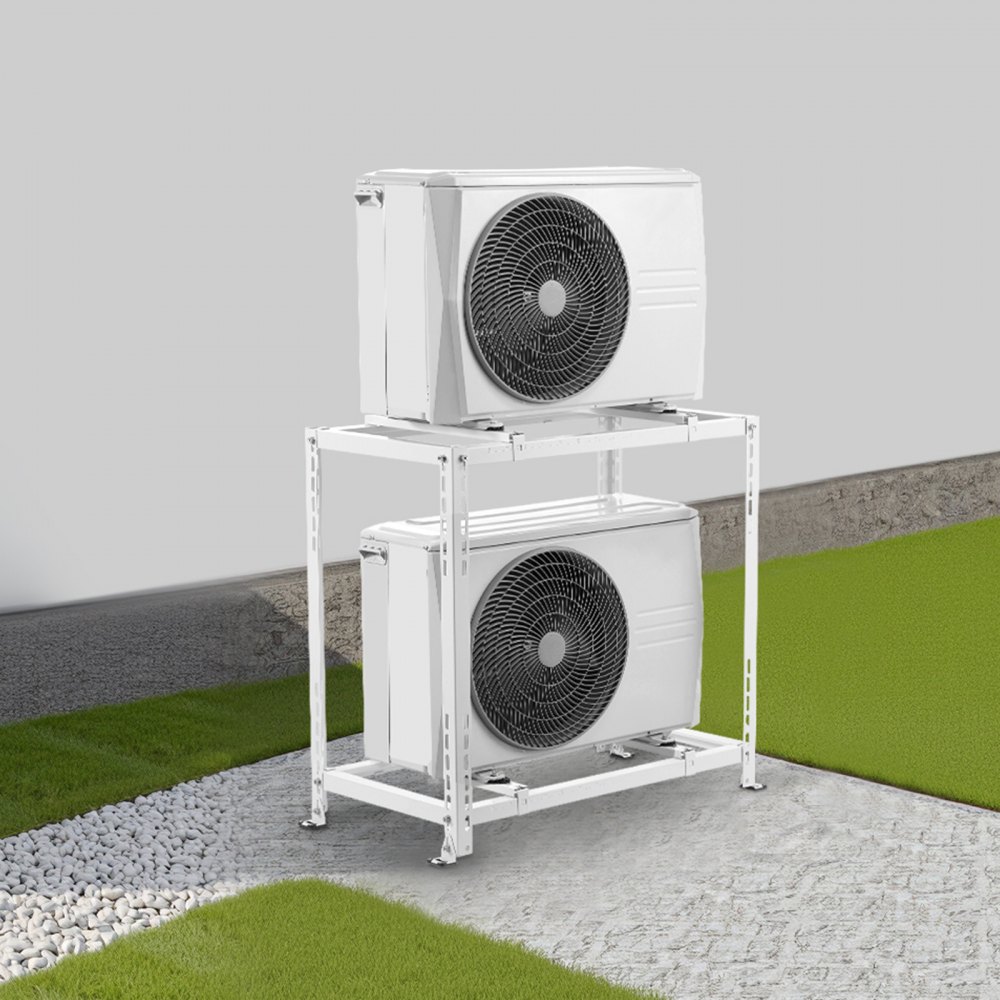 VEVOR Klimaanlage Bodenständer, Mini-Split-Ständer für 9000–18000 BTU Kanallose Klimaanlagen-Wärmepumpe, AC-Basishalterung für Bodenmontage mit max. 250 kg Tragkraft, zwei Ebenen