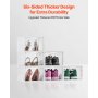 VEVOR Schuhaufbewahrungsboxen stapelbare Schuhboxen (6 Stk.) passend bis US-Größe 13, Schuh-Organizer aus PP/PET mit magnetischer Tür zur Aufbewahrung von High Heels & Stiefeln & Hüten, klar Weiß