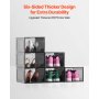 VEVOR Schuhaufbewahrungsboxen stapelbare Schuhboxen (6 Stk.) passend bis US-Größe 13, Schuh-Organizer mit magnetischer Tür zur Aufbewahrung von High Heels & Stiefeln & Hüten, klar Schwarz