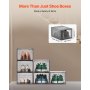 VEVOR Schuhaufbewahrungsboxen stapelbare Schuhboxen (6 Stk.) passend bis US-Größe 13, Schuh-Organizer mit magnetischer Tür zur Aufbewahrung von High Heels & Stiefeln & Hüten, klar Schwarz