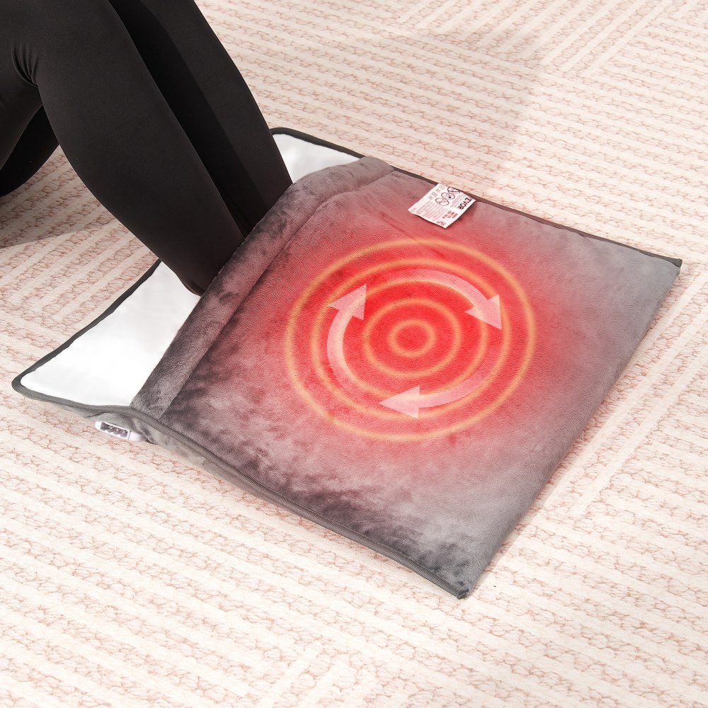 VEVOR Elektrisch beheizter Fußwärmer, ultraweiches Flanell-Fußheizkissen mit Timer und 6 Heizstufen für Bett, Büro unter dem Schreibtisch, 54,6 x 48,3 cm großer Fußwärmer, maschinenwaschbar, für Rücken, Taille, Bauch