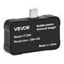 VEVOR Wärmebildkamera für iOS & Android, 512x384 Super IR & 256x192 IR-Auflösung Thermobildkamera für Smartphone Tablet mit USB-C, 25Hz Infrarotkamera mit 6 Farbpaletten für -20°C-550°C Inspektionen