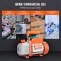 VEVOR Vakuumpumpe 150W Unterdruckpumpe 1-stufig Klimaanlage Pumpe 100L/min Durchfluss 1440U/min Drehzahl 0,64/1,27cm SAE Einlass Vakuumgeräte 5Pa Motor aus reinem Kupfer HVAC/Auto Kältemittelaufladung