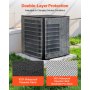 VEVOR Klimaanlagenabdeckung, 711 x 711 x 812 mm, Schutzabdeckung für Klimaanlage, zweilagig, abnehmbares Dach, wasserdichtes Polyester, universeller HVAC-Schutz für Außenklimaanlagen, schwarz