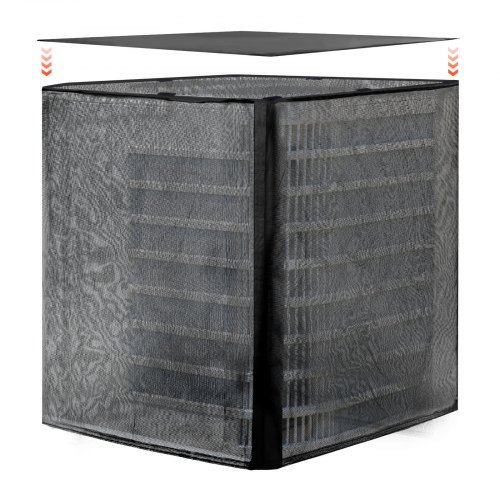 VEVOR Klimaanlagenabdeckung, 812 x 812 x 914 mm, Schutzabdeckung, zweilagig, Schutzhülle, abnehmbares Dach, wasserdichtes Polyester, universeller HVAC-Schutz für Außenklimaanlagen, schwarz