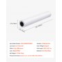 VEVOR Breitformatpapier Papierrollen 609,6 mm (B) / 45,7 m (L), 2 Rollen 20 lb Plotterpapierrollen ideal für CAD-Zeichnungen technische Pläne GIS-Karten Architekturentwürfe Plotterpapier
