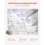 VEVOR Breitformatpapier Papierrollen 609,6 mm (B) / 45,7 m (L), 20 lb Papierrollen ideal für CAD-Zeichnungen technische Pläne GIS-Karten Architekturentwürfe Plotterpapier