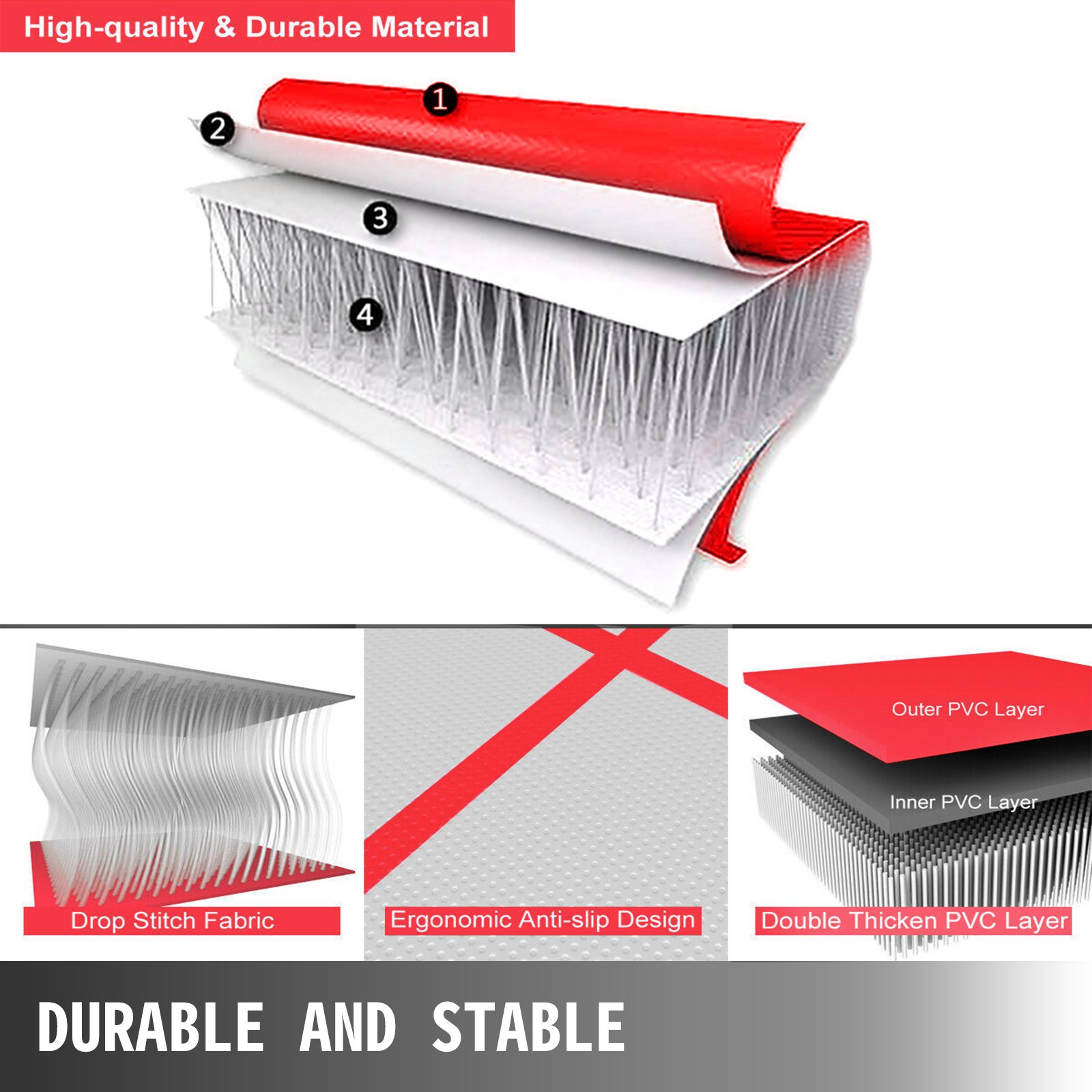 6M Air Track Tumbling Matte Aufblasbare Gymnastikmatte Turnmatte PVC Yoga Mat