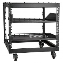 VEVOR 9U Server Rack Open Frame Netzwerkschrank Netzwerkgehäuse 584,2-1016mm