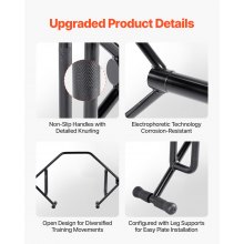 VEVOR Trap Bar Hexagon Hantelstange mit rutschfestem Griff & offenem Rahmen, 50 mm 360 kg Tragkraft, Gewichtheben & Krafttrainingsgerät, Heimfitnessstudio für Kniebeugen Kreuzheben Schulterdrücken