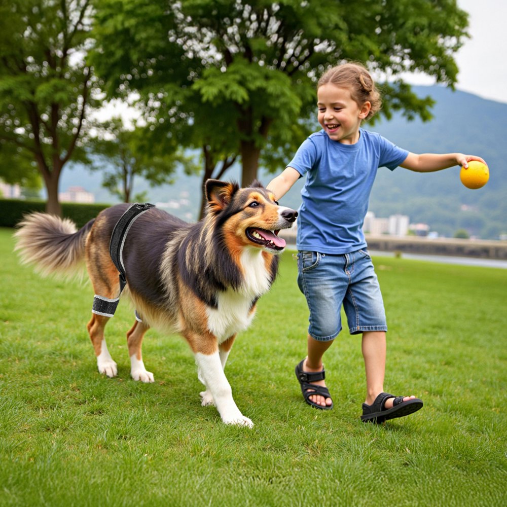 VEVOR Hüftbandage für Hunde, Stützbandage Hundehüfte, Haustier-Kniebandage, Schmerzlinderung, Hundebeinstützen, Hüftdysplasie-Bandage für Hunde mit reflektierendem Rand für Patellaluxation