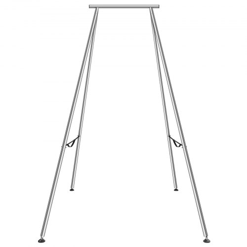 VEVOR Aerial Yogarahmen 253 x 192 x 295 cm, Silber Yoga Swing Air Fliegen Stand, Outdoor Indoor Yoga-Schaukel-Gestell Yoga Zubehör 250 kg Max. Tragfähigkeit, inkl. Sicherheitsseilen & Fußpolster