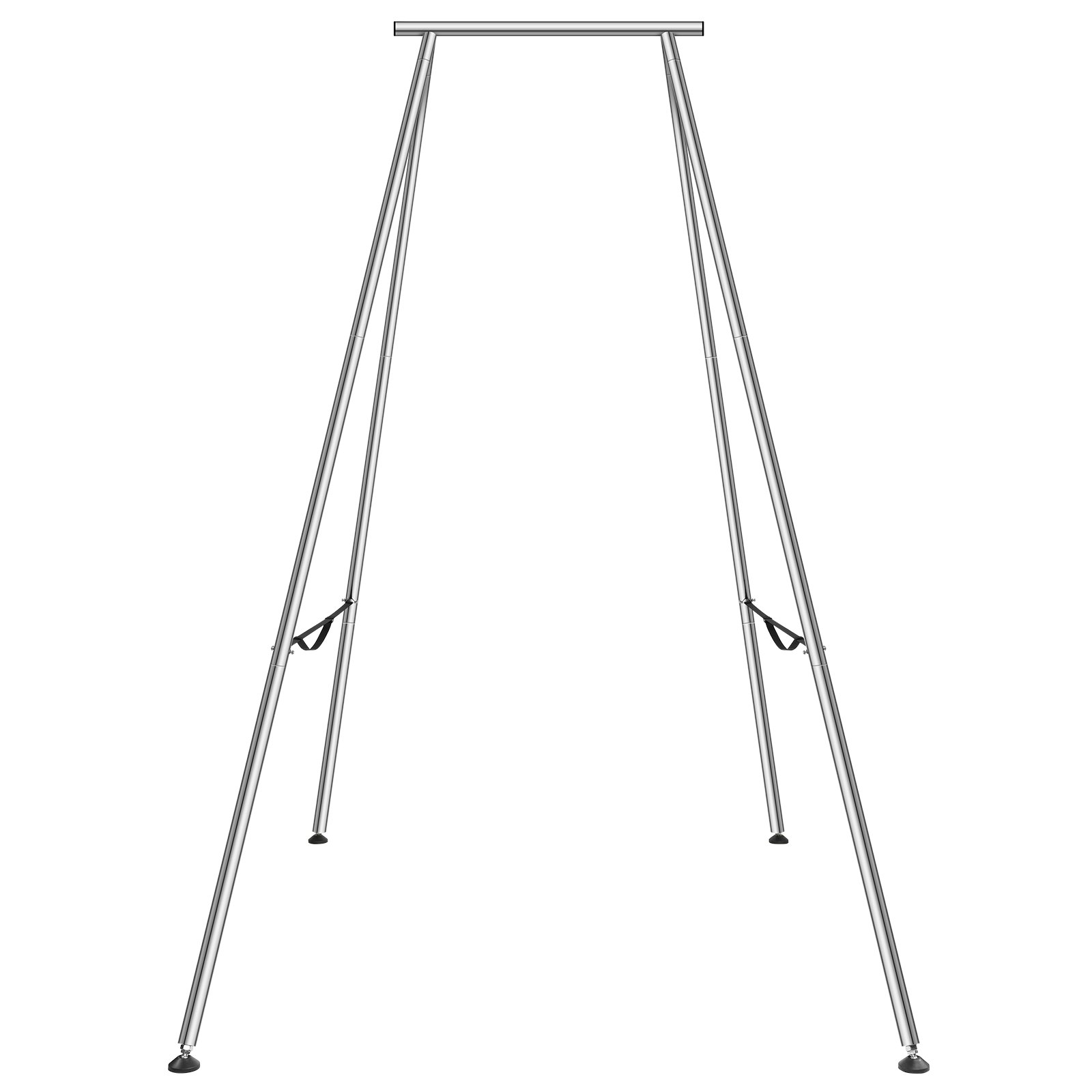 VEVOR Aerial Yogarahmen 253 x 192 x 295 cm, Silber Yoga Swing Air Fliegen Stand, Outdoor Indoor Yoga-Schaukel-Gestell Yoga Zubehör 250 kg Max. Tragfähigkeit, inkl. Sicherheitsseilen & Fußpolster