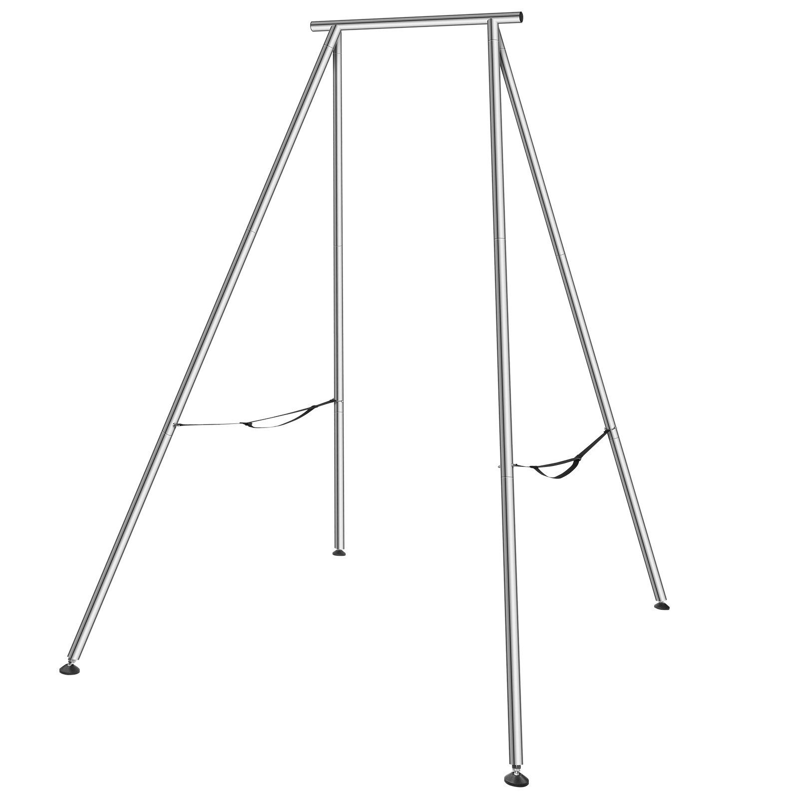 VEVOR Aerial Yogarahmen 253 x 192 x 295 cm, Silber Yoga Swing Air Fliegen Stand, Outdoor Indoor Yoga-Schaukel-Gestell Yoga Zubehör 250 kg Max. Tragfähigkeit, inkl. Sicherheitsseilen & Fußpolster