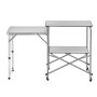 VEVOR Klappbarer Campingtisch, Campingkochstation mit Beistelltisch, Hitzebeständiger Tischplatte und Tragetasche, Tragbare Camping-Küchenstation Ideal für Picknick, Grillen und Wohnmobilreisen