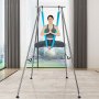 VEVOR Aerial Yoga Hängematte mit Yogarahmen 12 x 2,6 m, Blau Yoga Swing Air Fliegen, Yoga-Schaukel Hammock Swing 250 kg Max. Tragfähigkeit, inkl. Yoga-Socken & Fußpolster, Anti-Gravity-Übungen