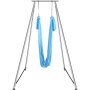 VEVOR Aerial Yoga Hängematte mit Yogarahmen 12 x 2,6 m, Blau Yoga Swing Air Fliegen, Yoga-Schaukel Hammock Swing 250 kg Max. Tragfähigkeit, inkl. Yoga-Socken & Fußpolster, Anti-Gravity-Übungen
