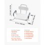 VEVOR Swivel Shower Chair with Arms and Back, 100 kg Heavy Duty Bench Seat for Inside Shower Stall and Bathtub Mounting, Bathroom Bath Tub Seat for Adults, Seniors, Handicap, Elderly and Disabled