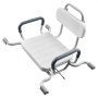 VEVOR Swivel Shower Chair with Arms and Back, 100 kg Heavy Duty Bench Seat for Inside Shower Stall and Bathtub Mounting, Bathroom Bath Tub Seat for Adults, Seniors, Handicap, Elderly and Disabled
