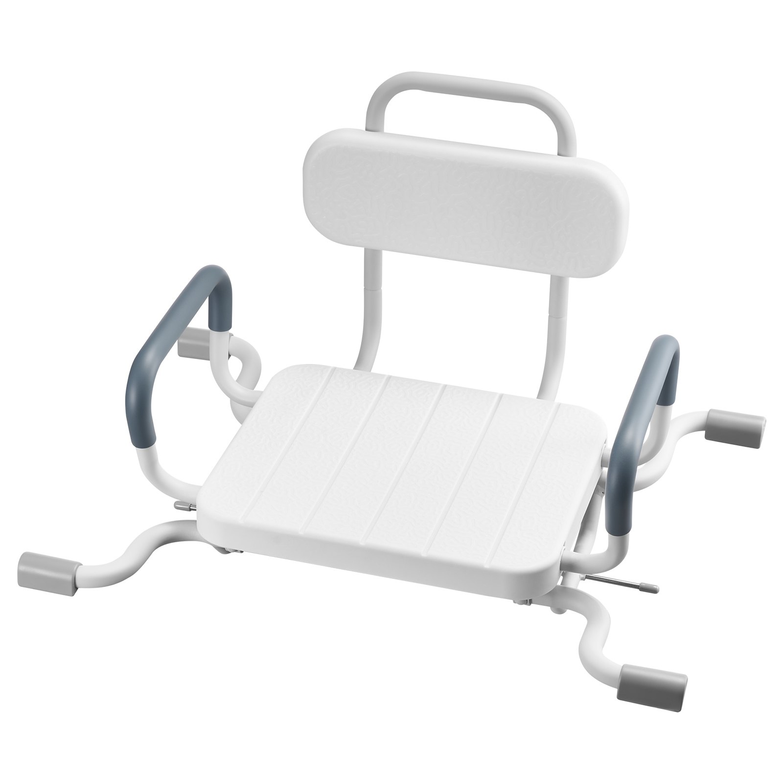 VEVOR Swivel Shower Chair with Arms and Back, 100 kg Heavy Duty Bench Seat for Inside Shower Stall and Bathtub Mounting, Bathroom Bath Tub Seat for Adults, Seniors, Handicap, Elderly and Disabled