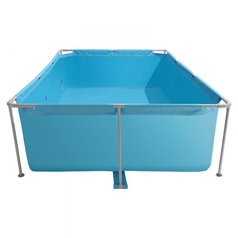 VEVOR Frame Pool, Aufstellpool, 3000x2000x762 mm, Stahlrahmen Schwimmbecken, rechteckiger Stahlrahmenbecken, Rahmenpool für Garten, Gartenpool mit 3960 L Wasserkapazität, für 4–5 Personen, blau