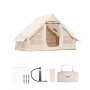 VEVOR Aufblasbare Zelte für Camping 3x2x2m, 3–5 Personen, 300D Oxford 4-Jahreszeiten-Glamping-Zelt mit Handpumpe, Ofenanschluss, 2 Türen & 2 Netzfenstern, inkl. Aufbewahrungstasche für Transport