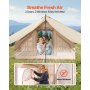 VEVOR Aufblasbare Zelte für Camping 3x2x2 m, 3–5 Personen, 300D Oxford 4-Jahreszeiten-Glamping-Zelt mit Baldachin, Handpumpe, Ofenanschluss, 2 Türen & 2 Netzfenstern (Aufbewahrungstasche inkl.)
