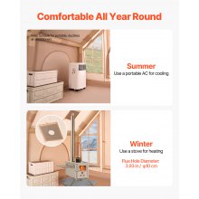 VEVOR Aufblasbare Zelte für Camping 3x3x2,3 m, 4–6 Personen, 300D Oxford 4-Jahreszeiten-Glamping-Zelt mit Handpumpe, Ofenanschluss, 2 Türen & 4 Netzfenstern, inkl. Aufbewahrungstasche für Transport