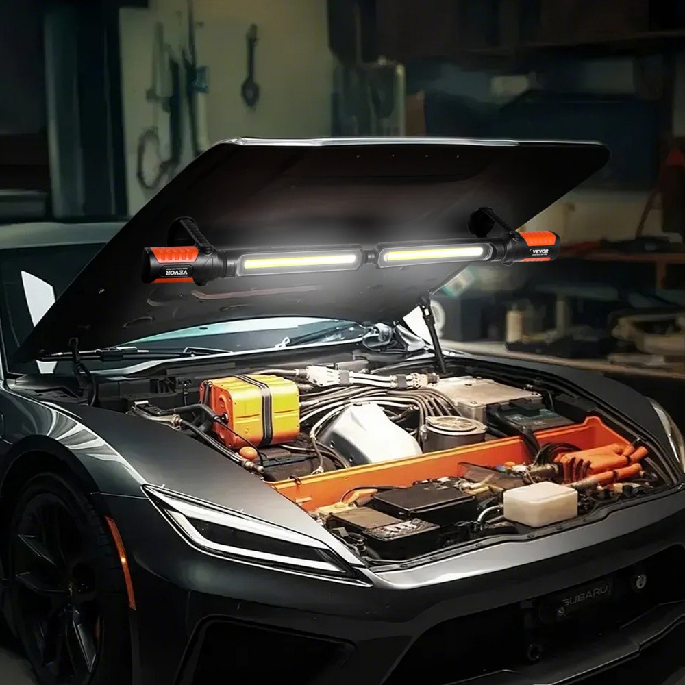 VEVOR Werkstattlampe 1450 LM, Arbeitsleuchte,  4400 mAh Arbeitsscheinwerfer, magnetisches LED-Licht, Arbeitslampe für Mechaniker, für Autoreparatur, Inspektion, Garage, Werkstatt, Notbeleuchtung
