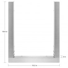 VEVOR Außenveredelungsrahmen Außengrillrahmen 12x18 Zoll für Doppelseitenbrenner