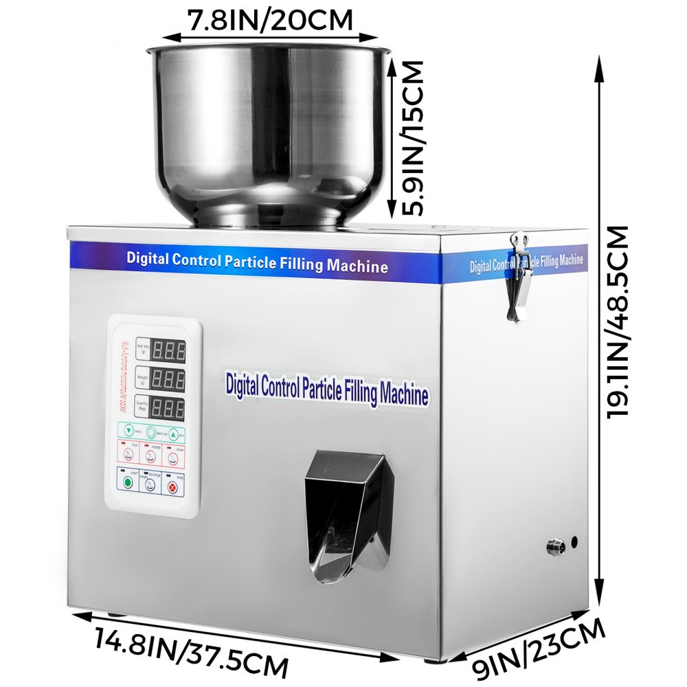 2-50g Puderteilchen Subpackage Wiegen Abfüllmaschine Stahl Füllmaschine Pulver