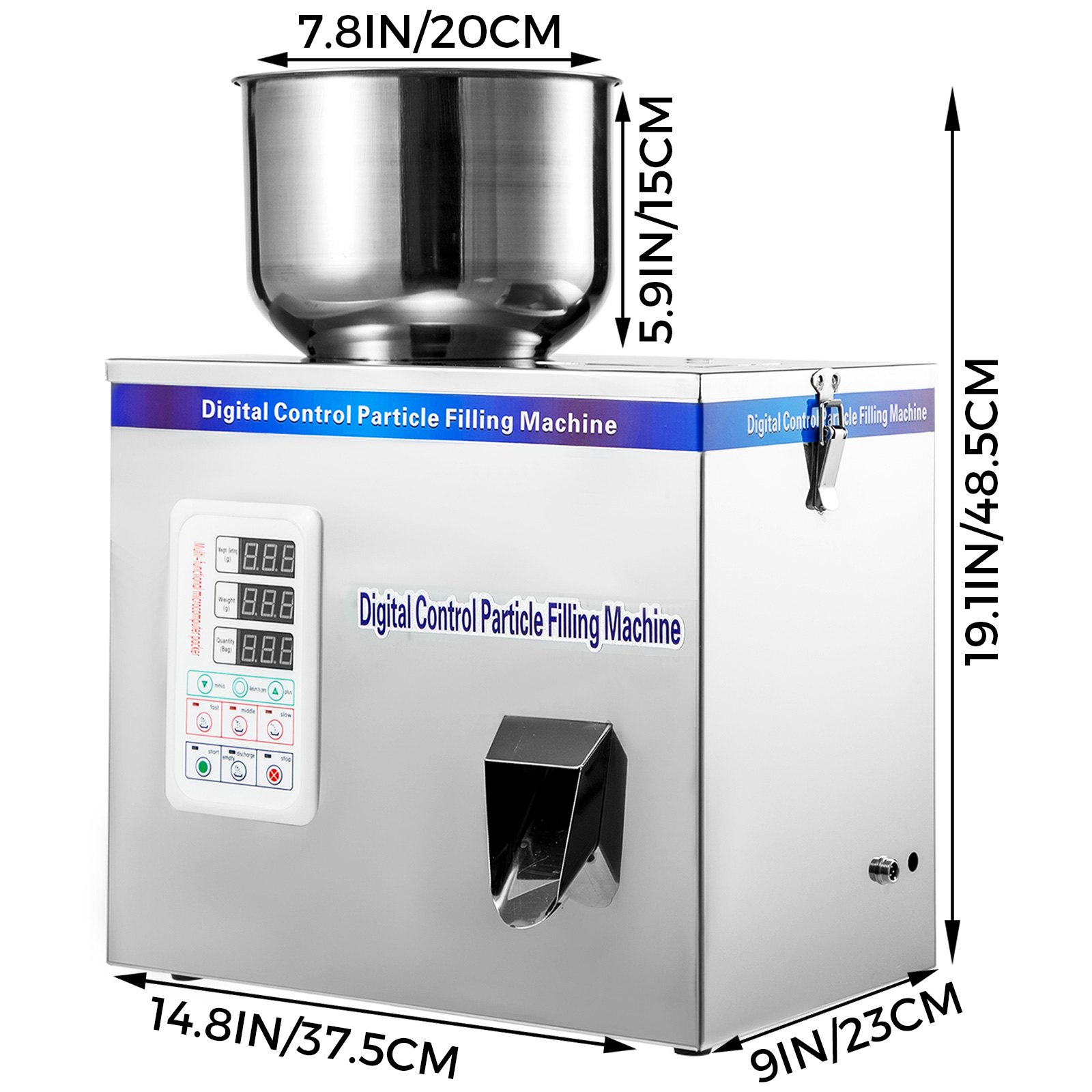 2-50g Puderteilchen Subpackage Wiegen Abfüllmaschine Stahl Füllmaschine Pulver