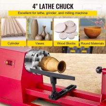 VEVOR Backenfutter 100mm Drechselfutter 4 Backen Drechselspannfutter Spannfutter selbstzentrierend Drehfutter für Drechselbank