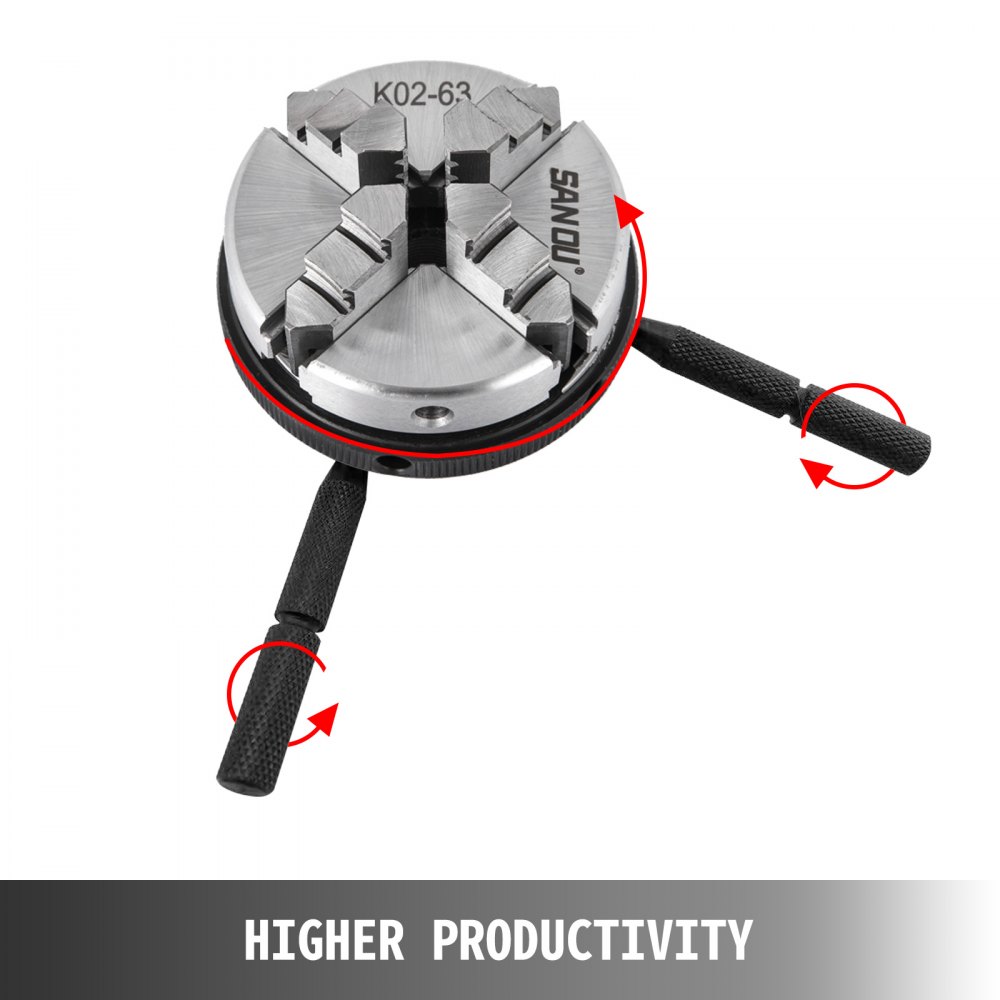 K02-63 63mm Drehbankfutter 2.5" 4-backen Drehfutter Drehbank Design