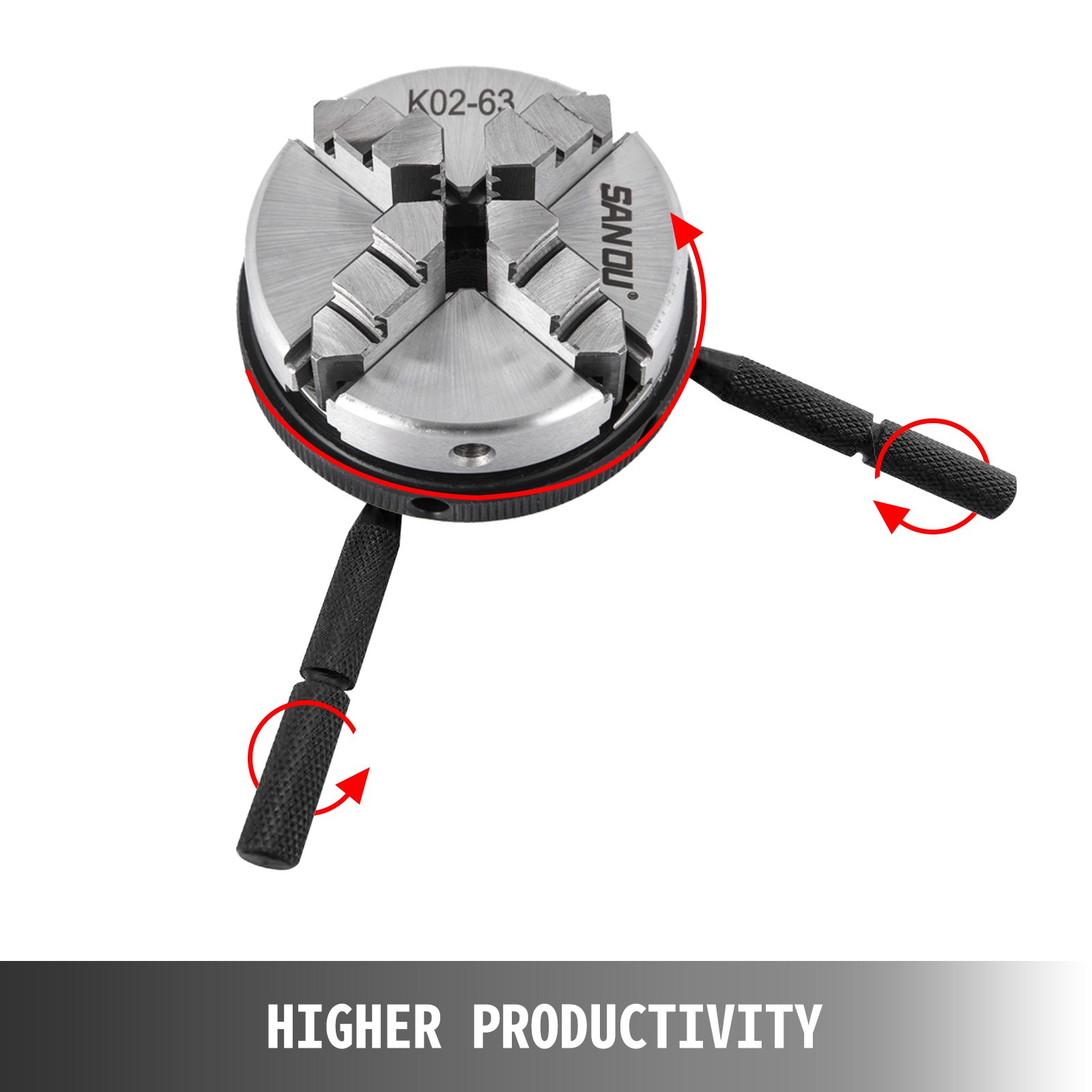 K02-63 63mm Drehbankfutter 2.5" 4-backen Drehfutter Drehbank Design