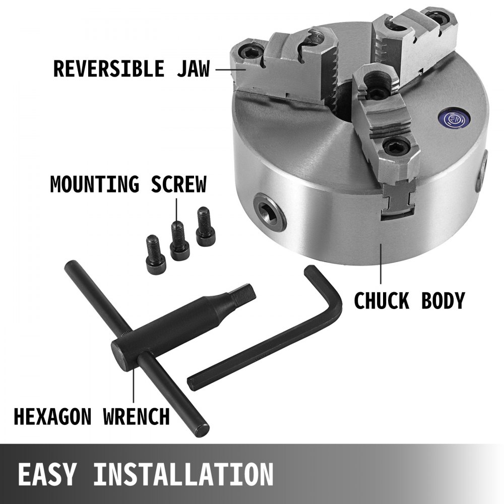K11-160 160mm Drehbankfutter 6" 3-backen Drehbank Wood Turning 3 Backenfutter