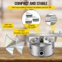 VEVOR 3 Backen Backenfutter 160 mm Durchmesser, Dreibackenfutter zwei Backensätzen, Hochpräzises Drehbankfutter, Selbst Zentrierendes Spannfutter mit Präzisions-Kegelrad, für Drehmaschine