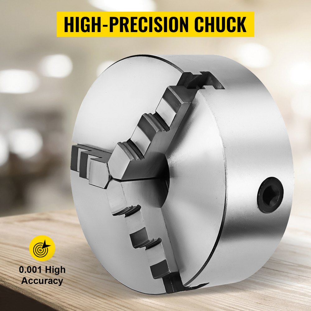 VEVOR Metalldrehfutter K11-200A, Dreibackenfutter Drehfutter 3-backen, Selbstzentrierendes Drehfutter 200 mm, wendbar Metall Drehmaschine Zubehör