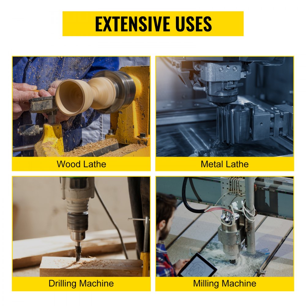 VEVOR Metalldrehfutter K11-200A, Dreibackenfutter Drehfutter 3-backen, Selbstzentrierendes Drehfutter 200 mm, wendbar Metall Drehmaschine Zubehör