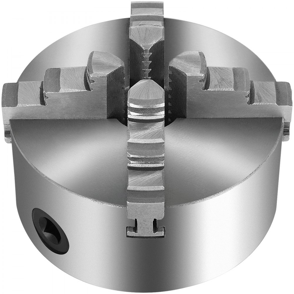 VEVOR Vierbackenfutter 125 mm, 4 Backenfutter 16 x 16 x 14 cm, Gusseisen Drehbankfutter, Vier Backen Spannfutter mit 2 Backensätzen und Hoher Präzision, Drehfutter für Drehmaschine, Schleifmaschine