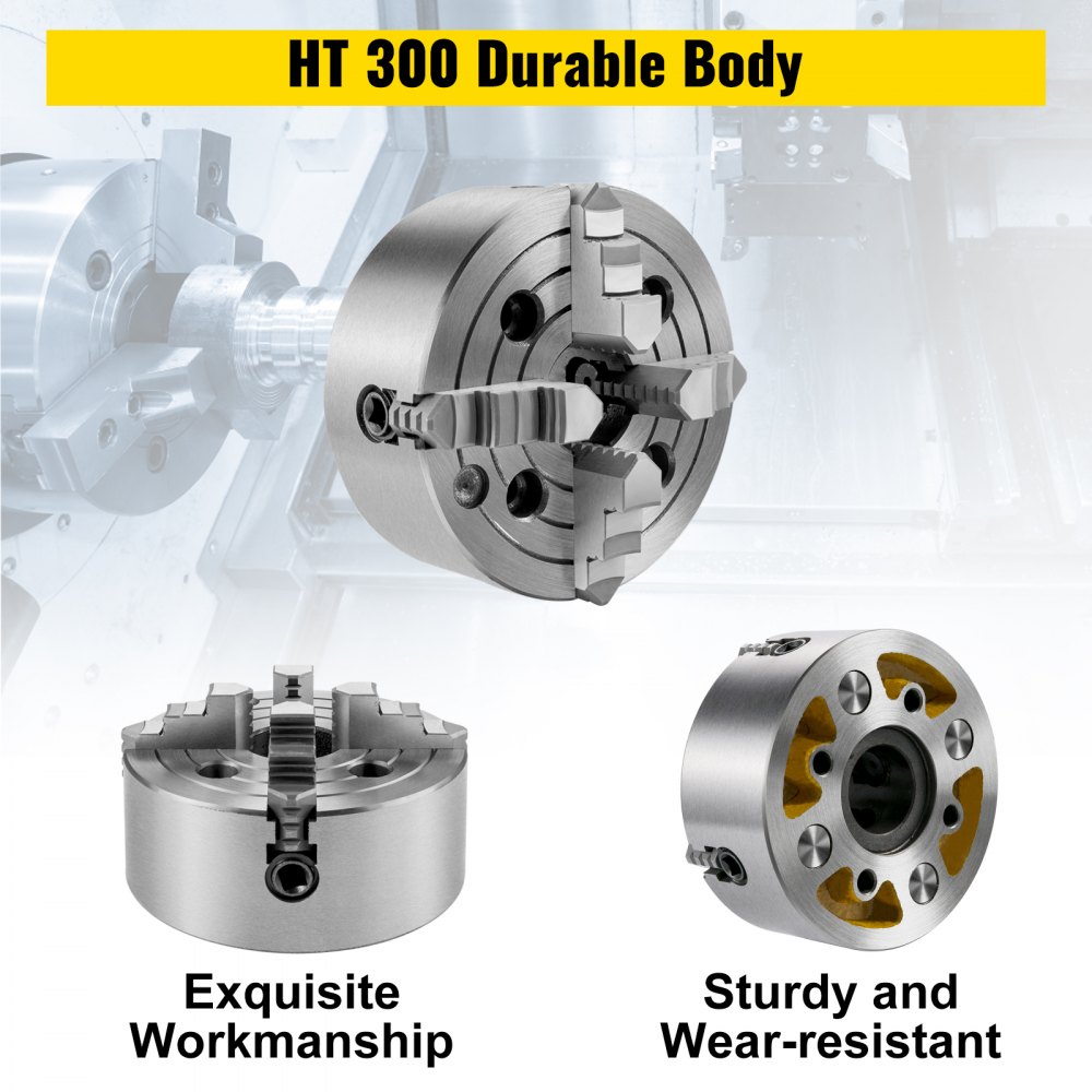 Vevor 4 Backen Drehbankfutter Backenfutter Drehfutter 160mm Metall Spannfutter