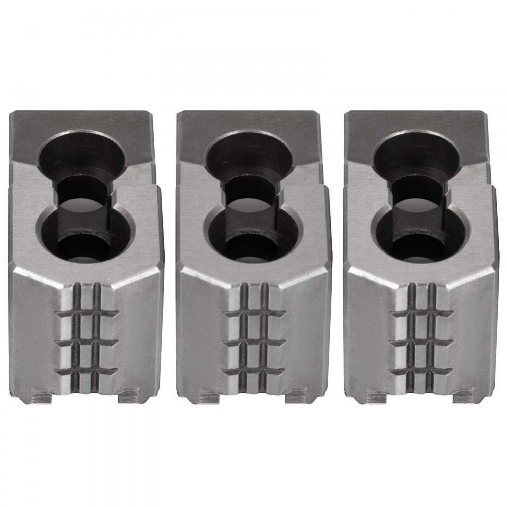 VEVOR Spannbacke 6 Zoll Drehfutter hart 20CrMnTi 1.5mm x 60° Nutbreite 12mm Lochabstand 20mm für Drehmaschine
