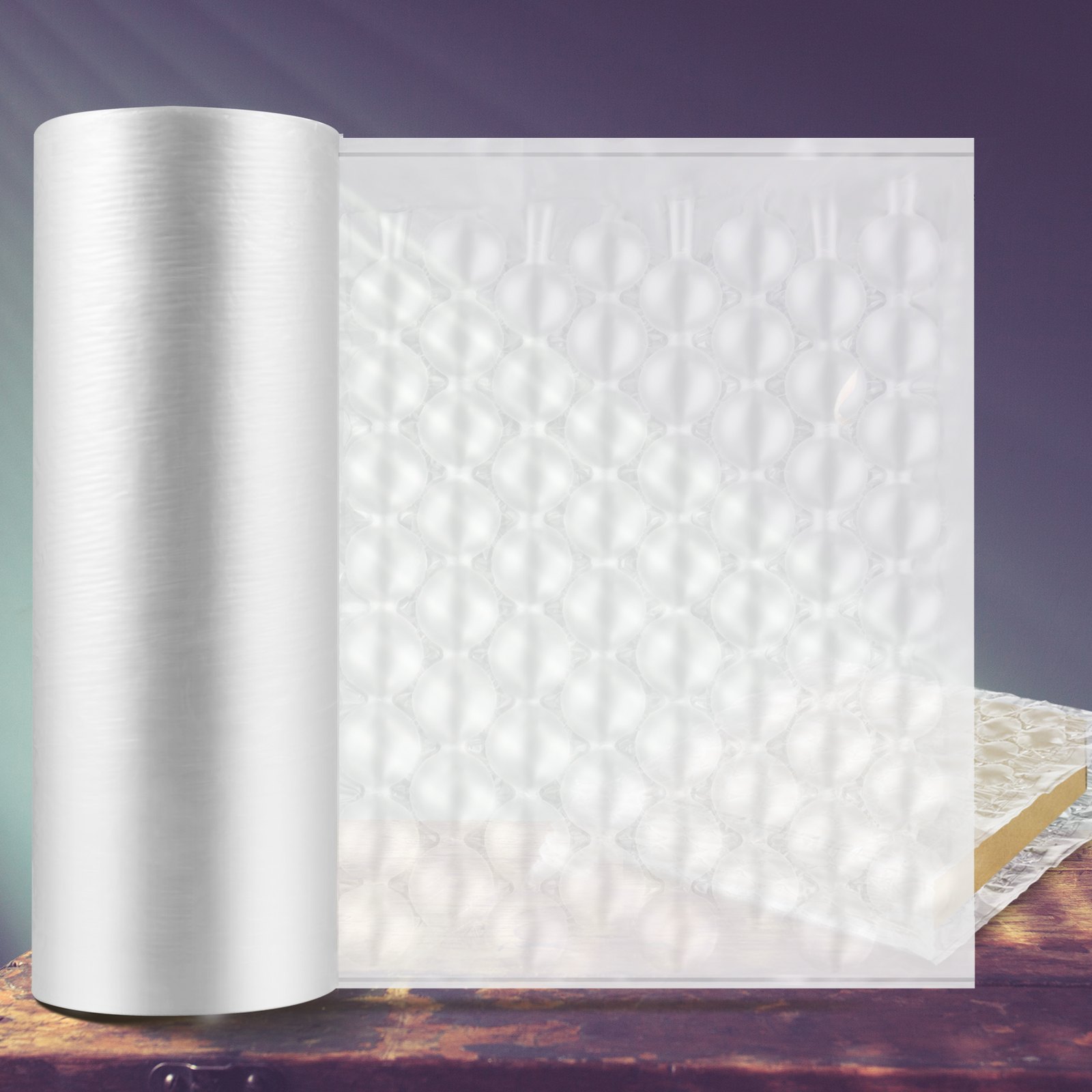 VEVOR Bubble Wrap, 300m Long, 16 Inch Wide, Roll of Bubble Wrap for Packaging Machines