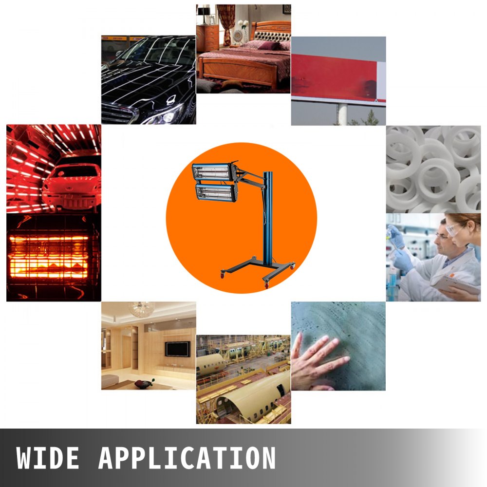 VEVOR Elektro Infrarot Heizstrahler 220V, Heizstrahler Infrarot 2000W, Terrassenstrahler Infrarotstrahler 50 Hz