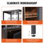 VEVOR 18-Zoll-Industrie-Barschrank, Weintisch für Spirituosen und Gläser, Sideboard-Buffetschrank mit Glashalter und Weinregal, Freistehender Kaffee-Barschrank aus Holz im Landhausstil