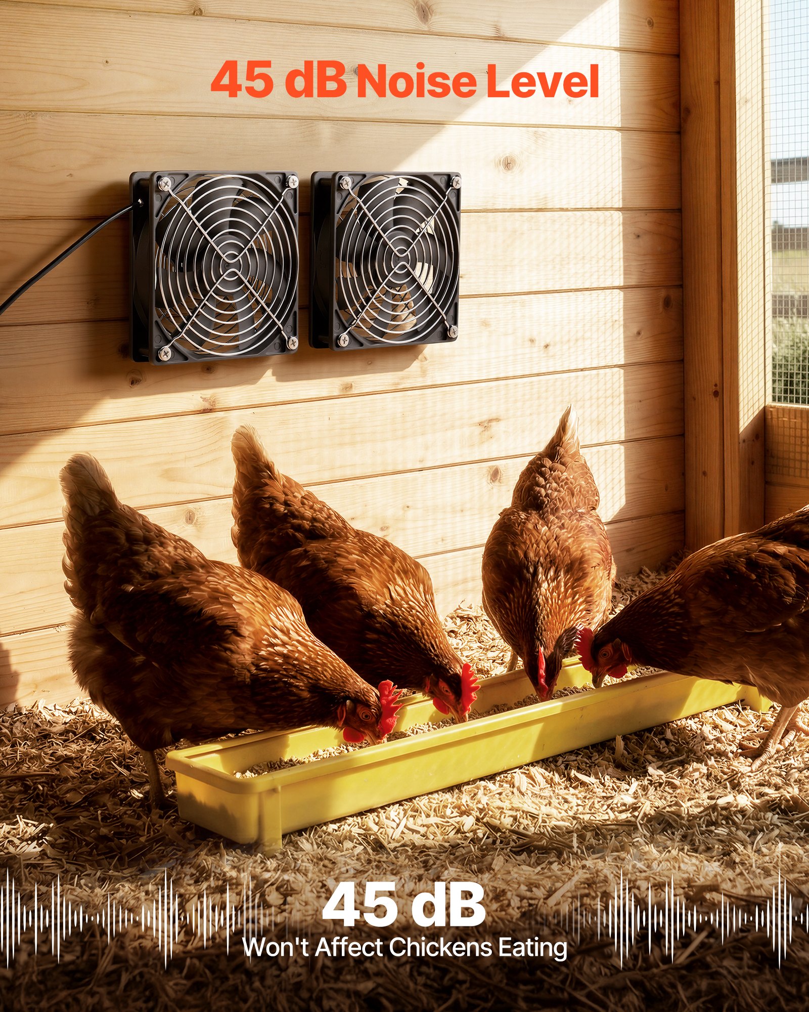 VEVOR Solar Powered Fan, 30W Solar Panel with 2 Fans, Adjustable Solar Panel Angle, 2668 RPM High-Speed, Flexible Installation, Fast Air Exchange for Greenhouse, Grow Tents, Chicken Coops, Shelters