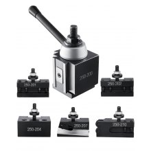 VEVOR Schnellwechsel-Werkzeughalter-Set, 6-teilig, Stahlhalter für Mini-Drehmaschinen und Metalldrehmaschinen mit 254 bis 381 mm Umlaufdurchmesser, ideale Verbesserung für Ihre Werkstatt