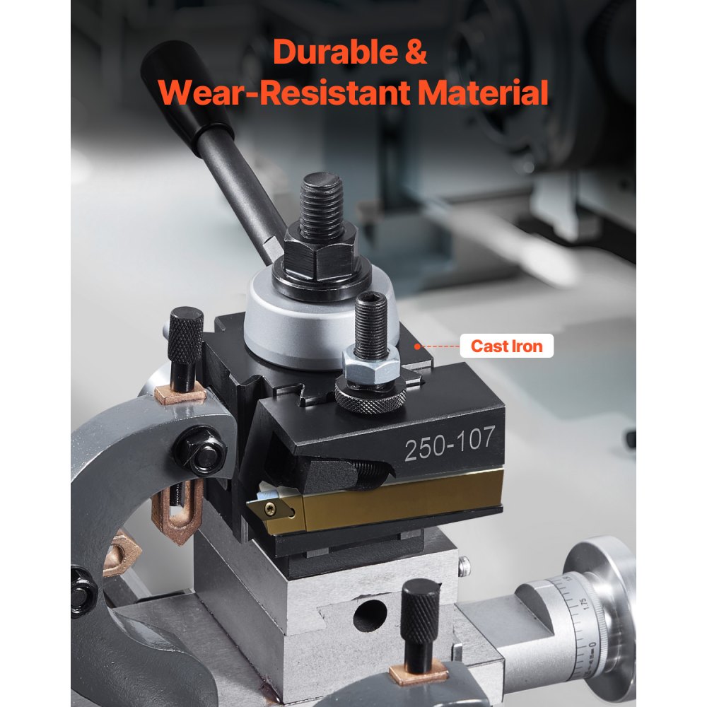 VEVOR Schnellwechsel-Werkzeughalter-Set, 6-teilig, Werkzeughalter, passend für Mini-Drehmaschinen und Metalldrehmaschinen mit 152,4-305mm Umlaufdurchmesser, langlebiges Stahlmaterial