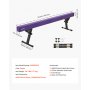 VEVOR Schwebebalken Gymnastik Kinder 241 cm Höhenverstellbar (5-stufig/170/380470/540/565mm), 158,7 kg belastbarer Gymnastikbalken Turnbalken, Balance Balken Balancierbalken für Fitnessstudio, Lila